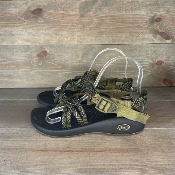 Chaco Shoes - Chaco ZX2 sandals women’s size 6 green black outdoor strappy athletic shoes